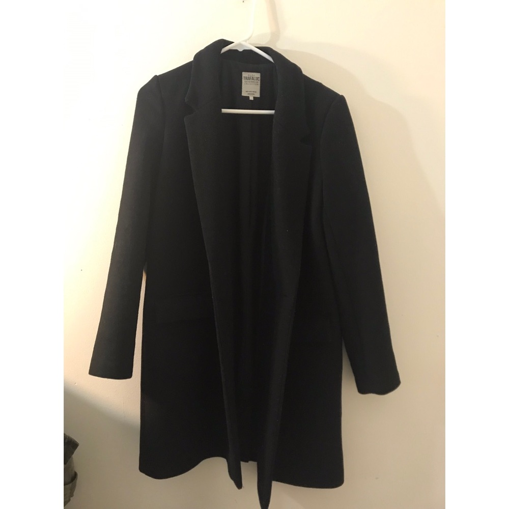 Black ZARA masculine peacoat